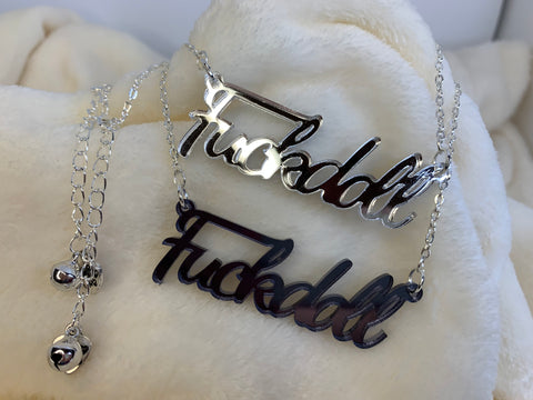 Fuckdoll slogan necklace