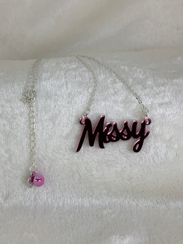 Missy slogan necklace